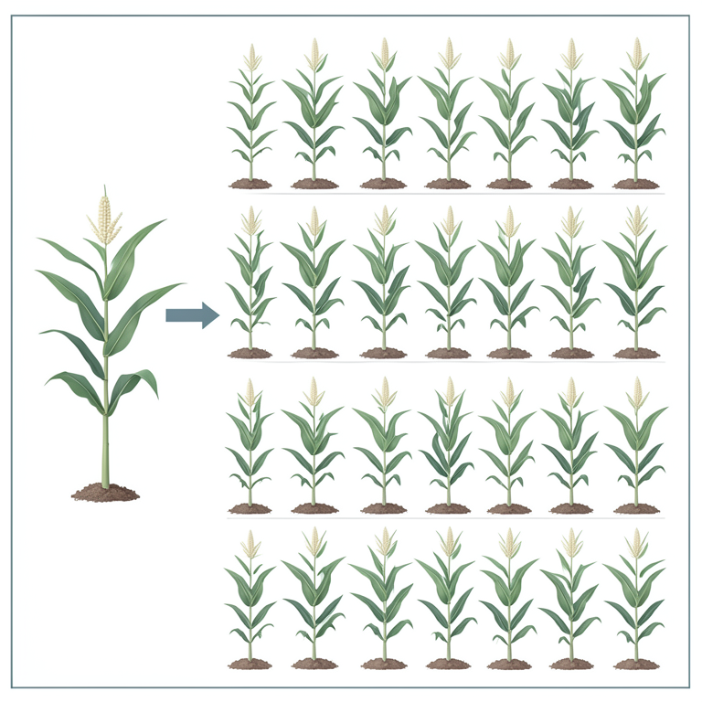 AI-generated conceptual illustration (Zaid maize plants). It explains the idea and does not show study data.