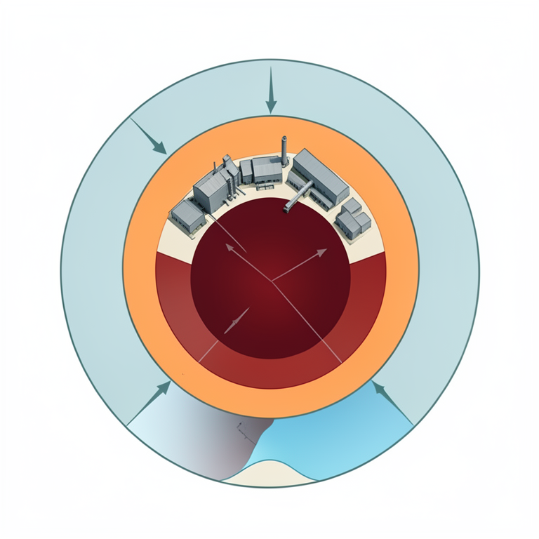AI-generated conceptual illustration (Groundwater aquifers beneath a tannery industrial cluster). It explains the idea and does not show study data.