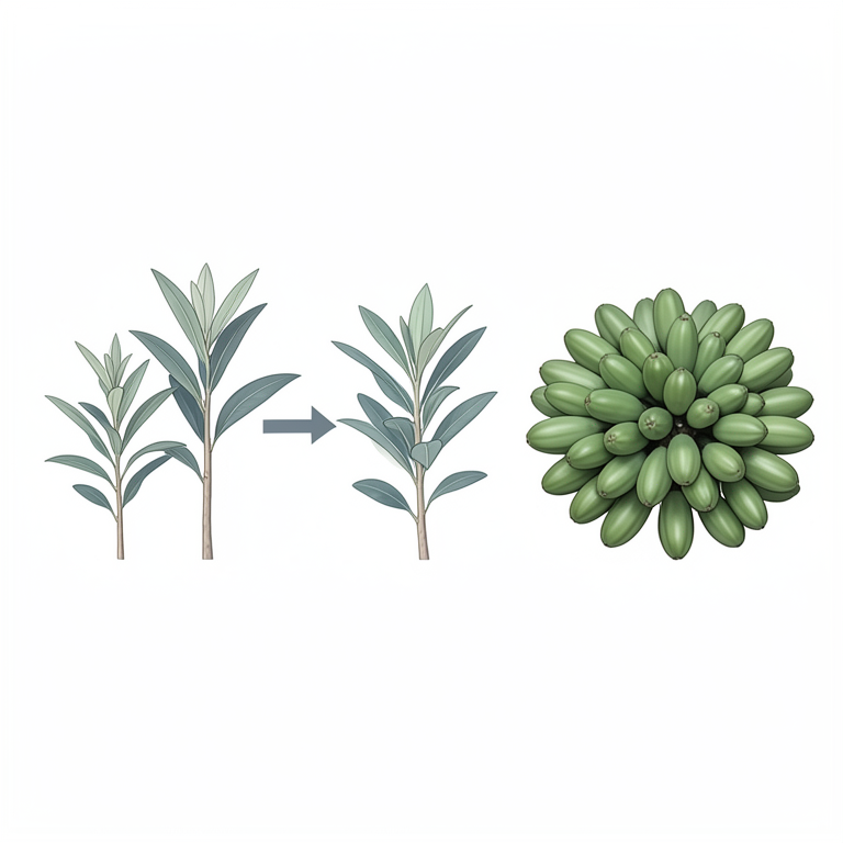 AI-generated conceptual illustration (Cardamom plants (Elettaria cardamomum) on volcanic soil). It explains the idea and does not show study data.