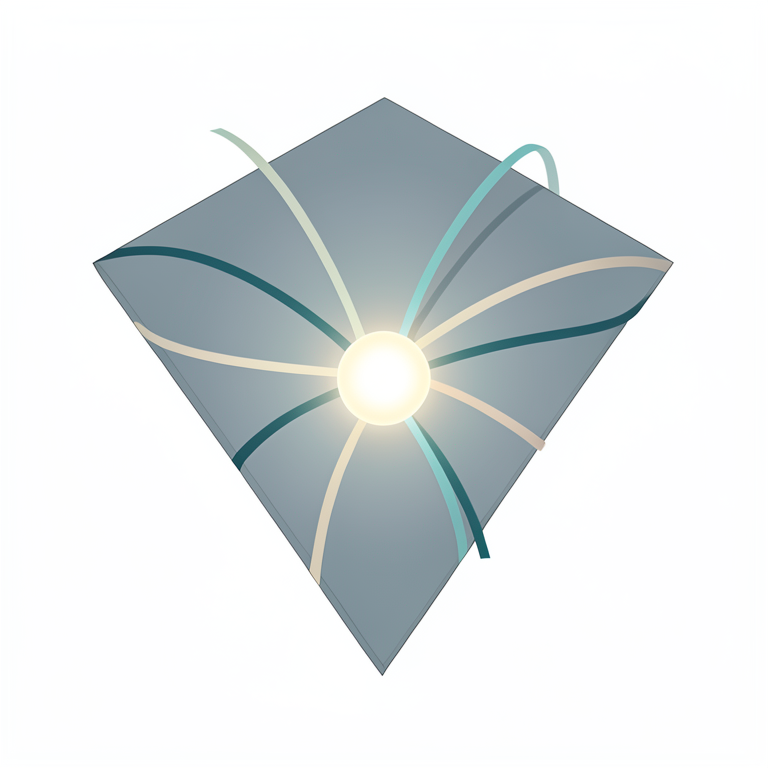 AI-generated conceptual illustration (Abstract geometric representation of a Cone Banach Space). It explains the idea and does not show study data.