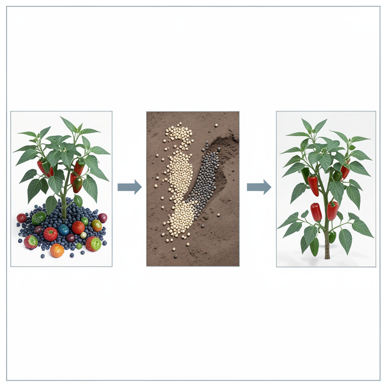 AI-generated conceptual illustration (pepper plants). It explains the idea and does not show study data.