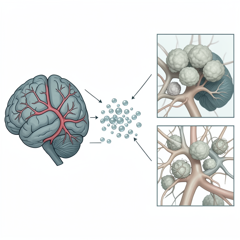 AI-generated conceptual illustration (human brain and blood-brain barrier). It explains the idea and does not show study data.