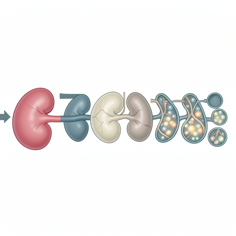 AI-generated conceptual illustration (human kidneys and blood vessels). It explains the idea and does not show study data.