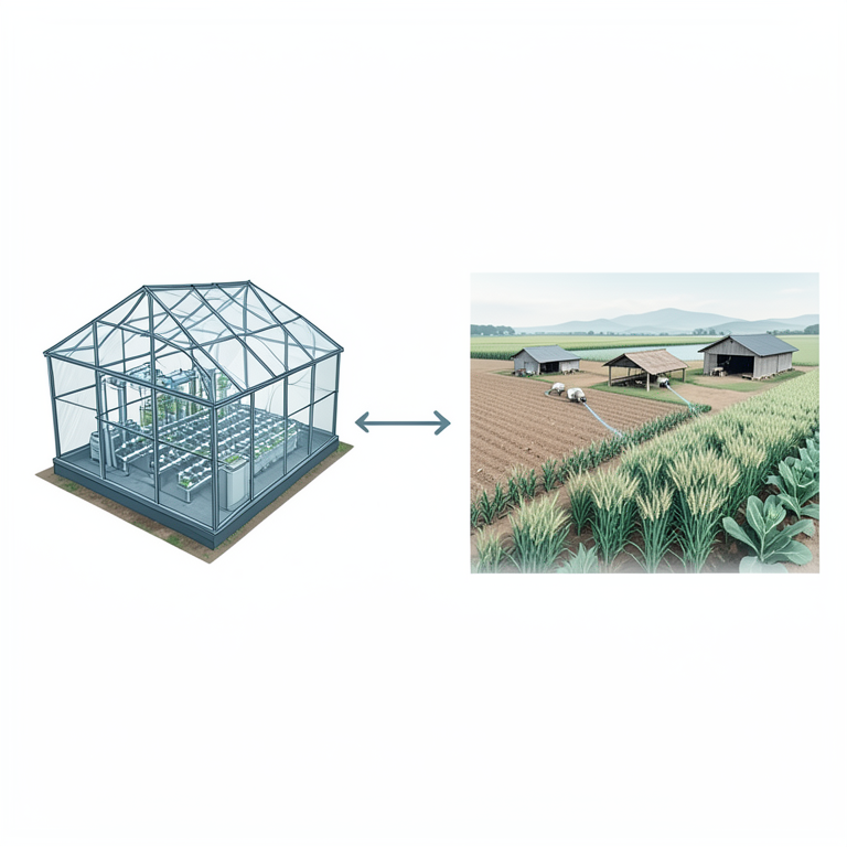 AI-generated conceptual illustration (Wheat and vegetable crops in Punjab farmland). It explains the idea and does not show study data.