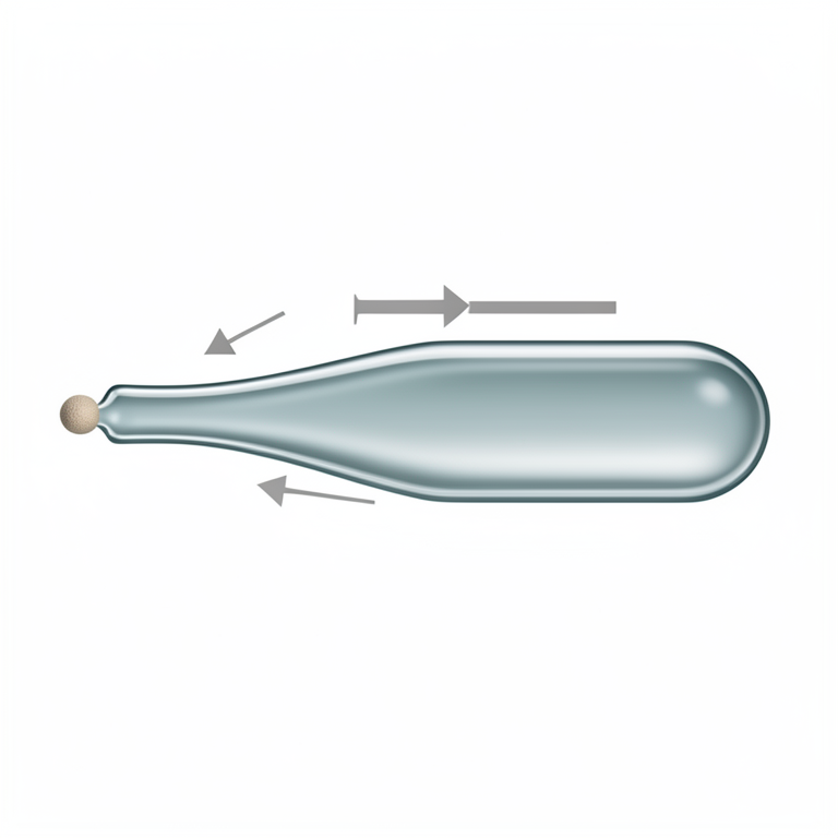 AI-generated conceptual illustration (fused-silica capillary tube with aqueous electrolyte solution). It explains the idea and does not show study data.