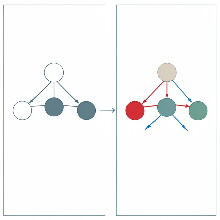 AI-generated conceptual illustration (mathematical graph consisting of vertices and edges). It explains the idea and does not show study data.