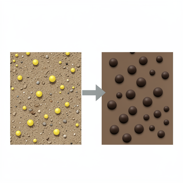 AI-generated conceptual illustration (Soil profiles of sandy loam and clay loam textures). It explains the idea and does not show study data.