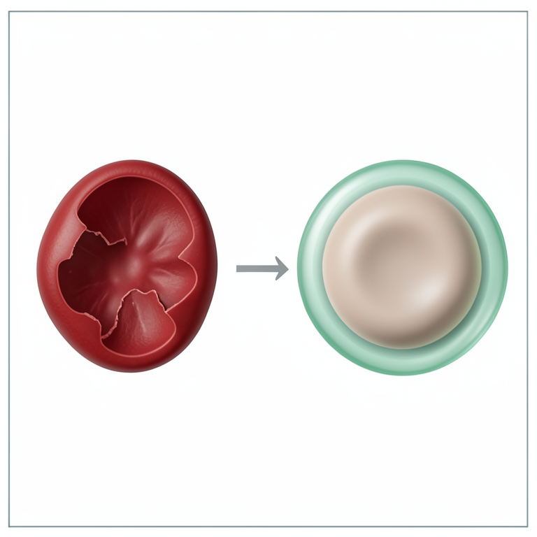 AI-generated conceptual illustration (human red blood cells). It explains the idea and does not show study data.