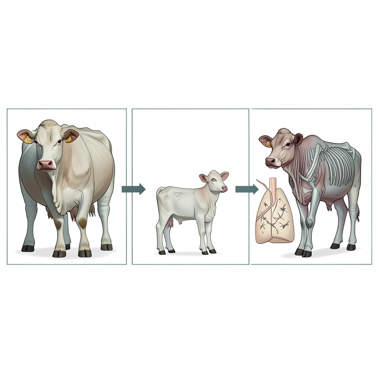 AI-generated conceptual illustration (cattle (Bos taurus)). It explains the idea and does not show study data.