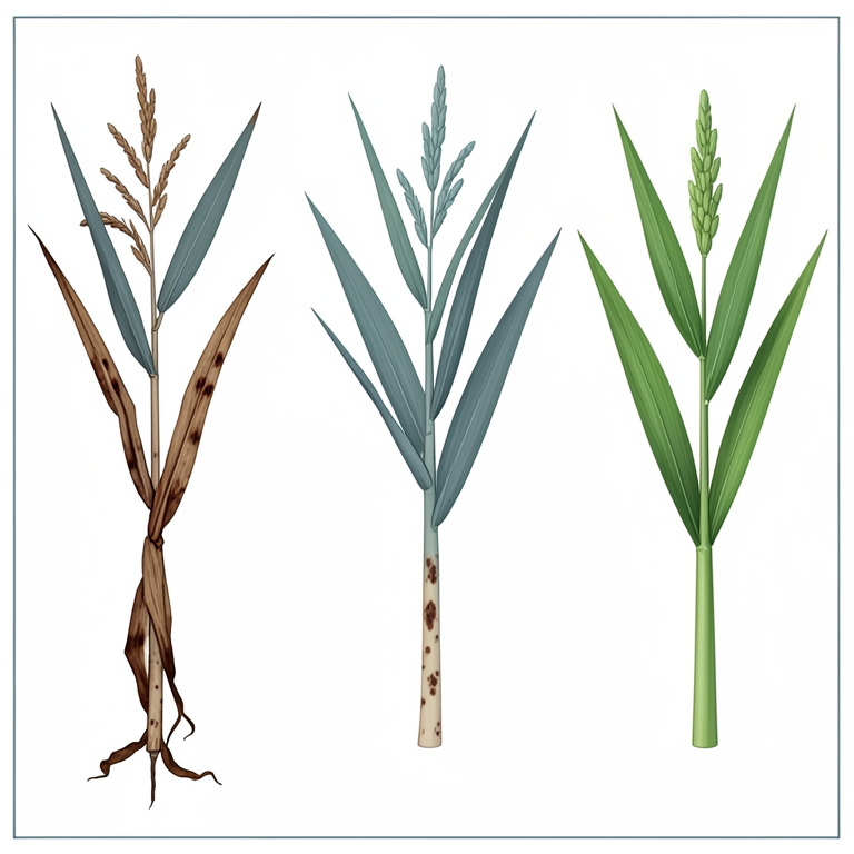 AI-generated conceptual illustration (rice plants). It explains the idea and does not show study data.