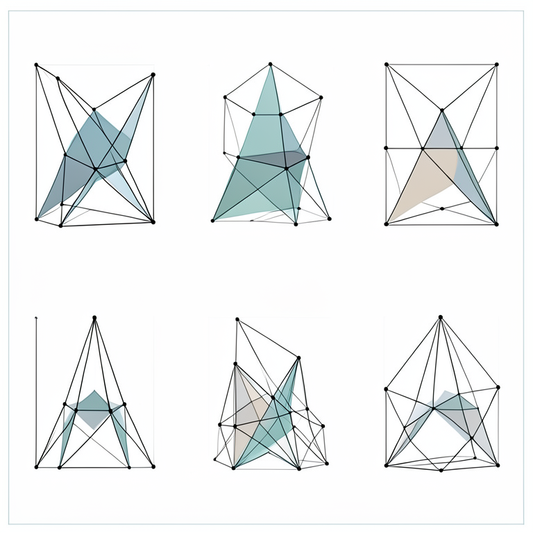AI-generated conceptual illustration (Mathematical graph structures (Clebsch, Soifer, Chvatal, Herschel, Fritsch, and Franklin graphs)). It explains the idea and does not show study data.