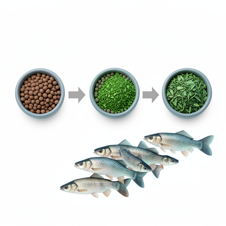 AI-generated conceptual illustration (Labeo catla fish fry and Carica papaya leaves). It explains the idea and does not show study data.