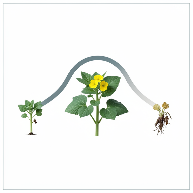 AI-generated conceptual illustration (mustard plants (Brassica juncea)). It explains the idea and does not show study data.