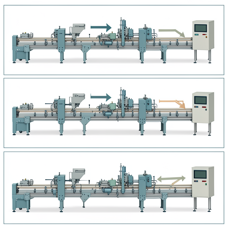 AI-generated conceptual illustration (industrial production line with a conveyor belt and mechanical parts). It explains the idea and does not show study data.