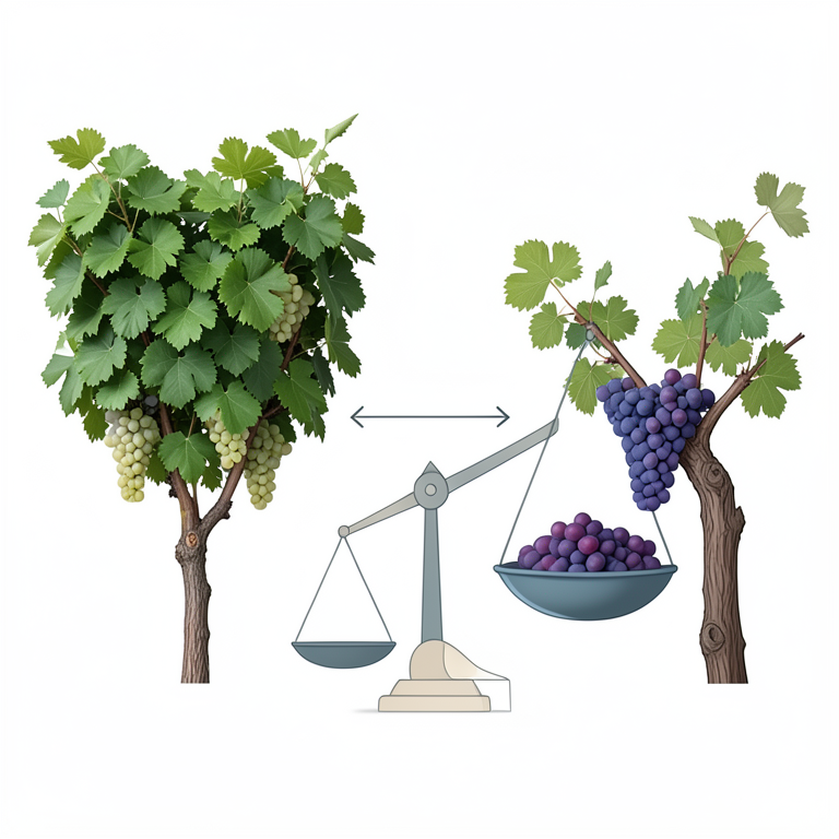 AI-generated conceptual illustration (grapevine plants). It explains the idea and does not show study data.