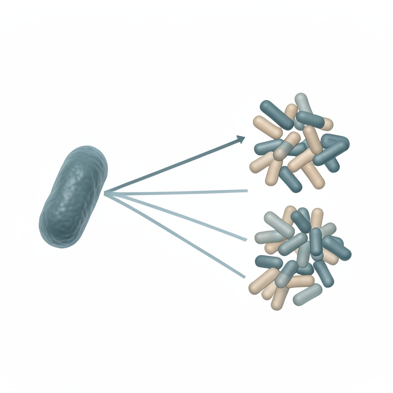 AI-generated conceptual illustration (Burkholderia mallei bacteria). It explains the idea and does not show study data.