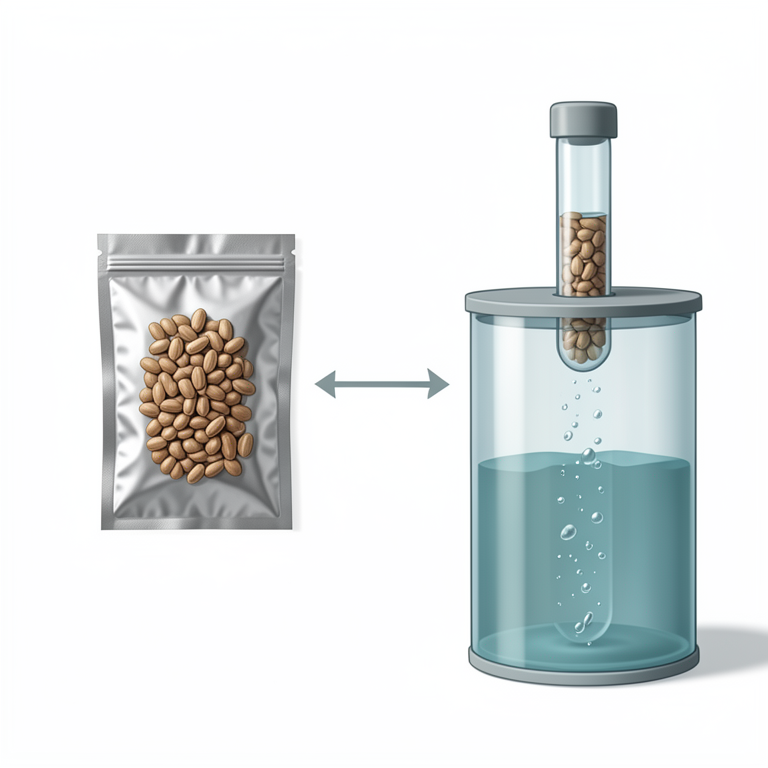 AI-generated conceptual illustration (threatened alpine flora seeds). It explains the idea and does not show study data.