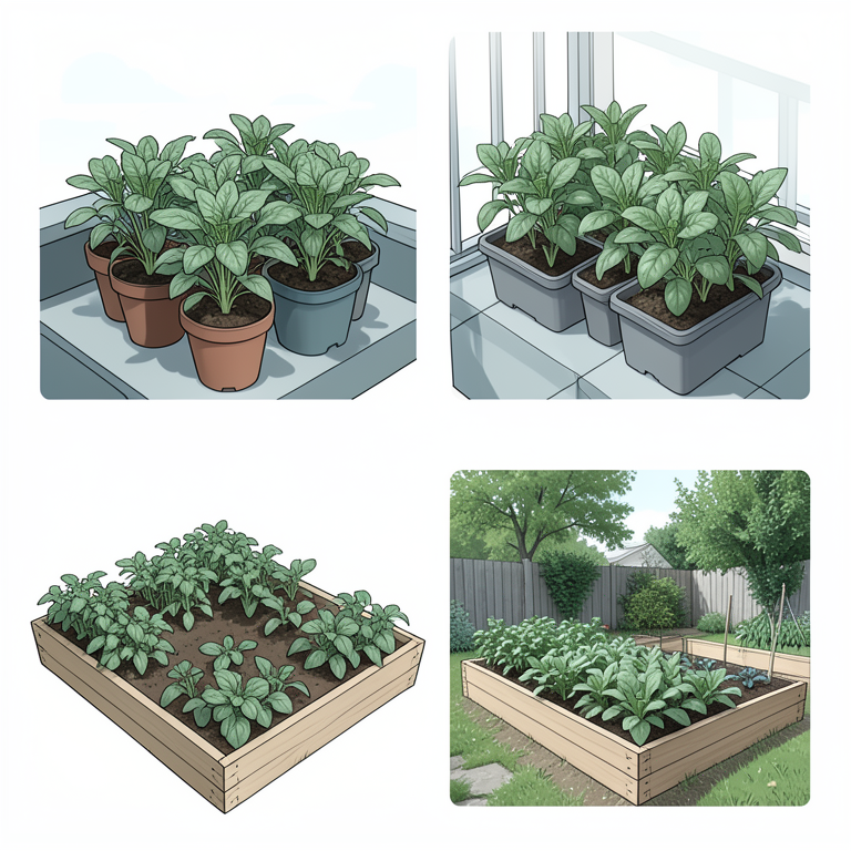 AI-generated conceptual illustration (spinach plants in urban settings). It explains the idea and does not show study data.