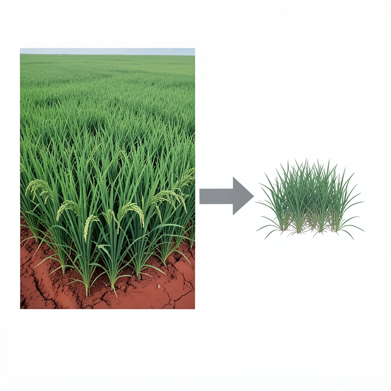 AI-generated conceptual illustration (Rice plants and Sabai grass in a rural Odisha landscape). It explains the idea and does not show study data.