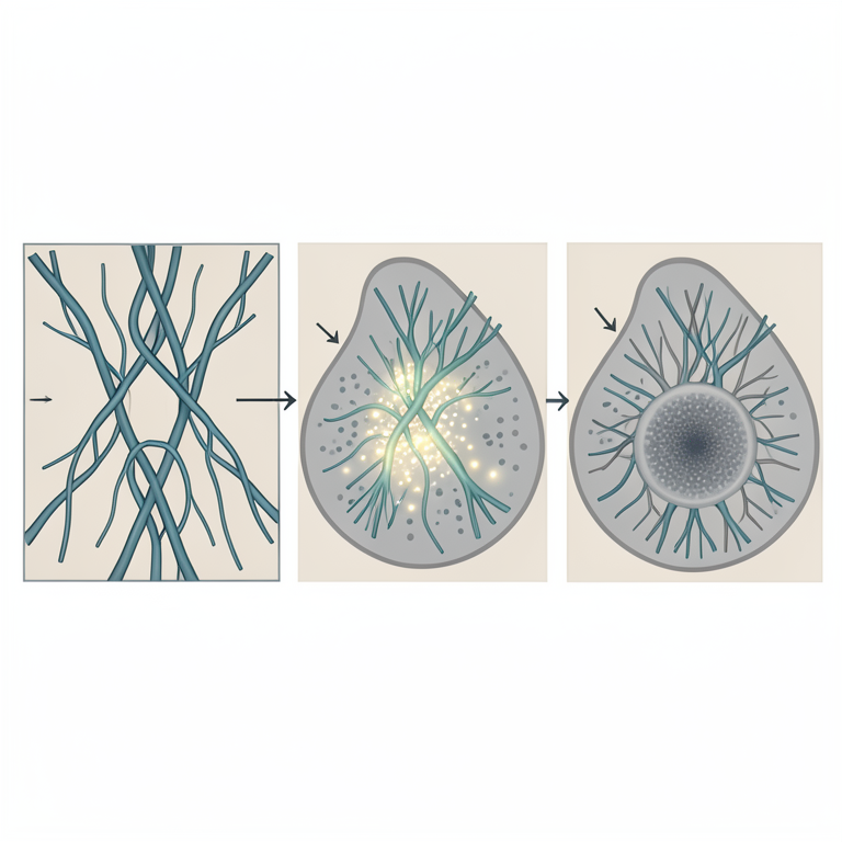 AI-generated conceptual illustration (mammalian cell nucleus). It explains the idea and does not show study data.