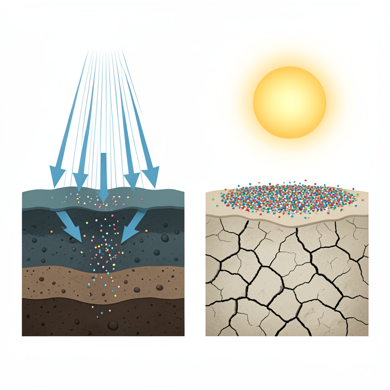 AI-generated conceptual illustration (soil profiles in a national park). It explains the idea and does not show study data.