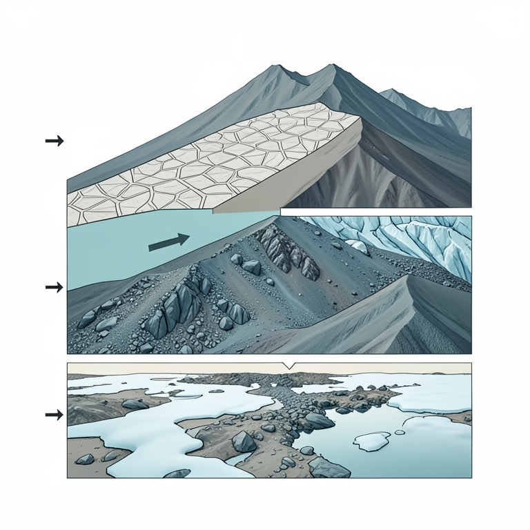 AI-generated conceptual illustration (Kamchatka high plateau mountain slope). It explains the idea and does not show study data.