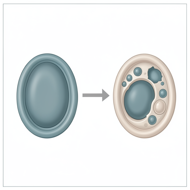 AI-generated conceptual illustration (human oral epithelial cells). It explains the idea and does not show study data.