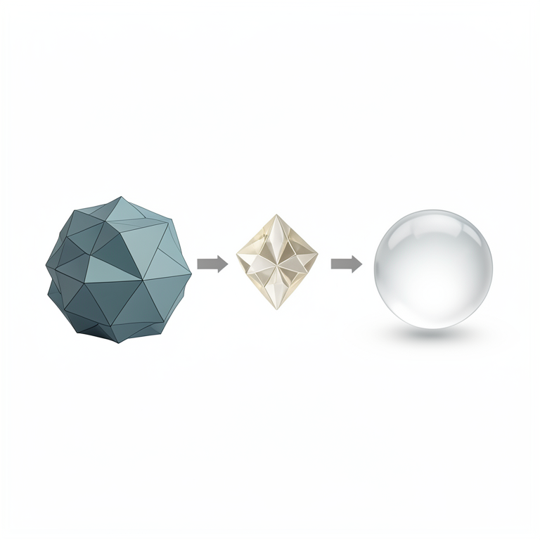 AI-generated conceptual illustration (Abstract mathematical group structure represented by geometric polyhedra). It explains the idea and does not show study data.
