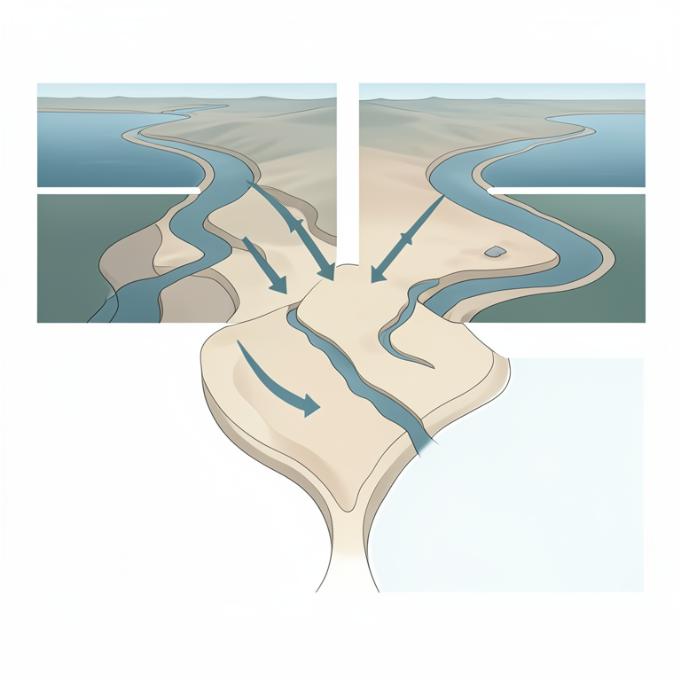 AI-generated conceptual illustration (The Skeleton Coast shoreline and surrounding Namibian landscape). It explains the idea and does not show study data.