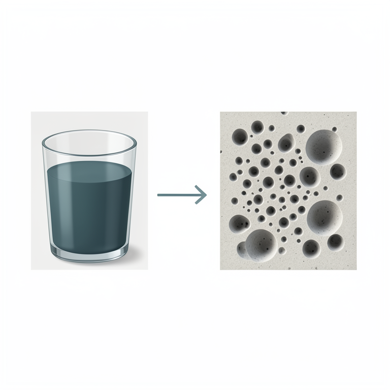AI-generated conceptual illustration (mesoporous alumina material). It explains the idea and does not show study data.