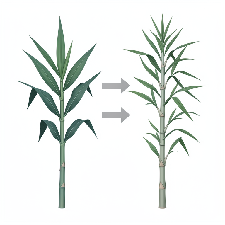 AI-generated conceptual illustration (sugarcane plants). It explains the idea and does not show study data.