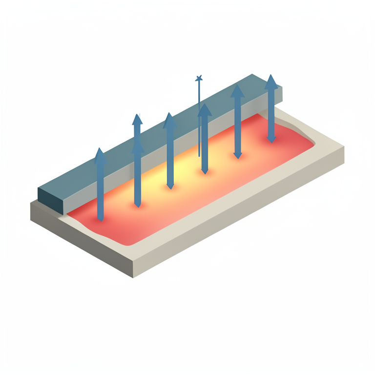 AI-generated conceptual illustration (viscous fluid between two parallel plates in a channel). It explains the idea and does not show study data.