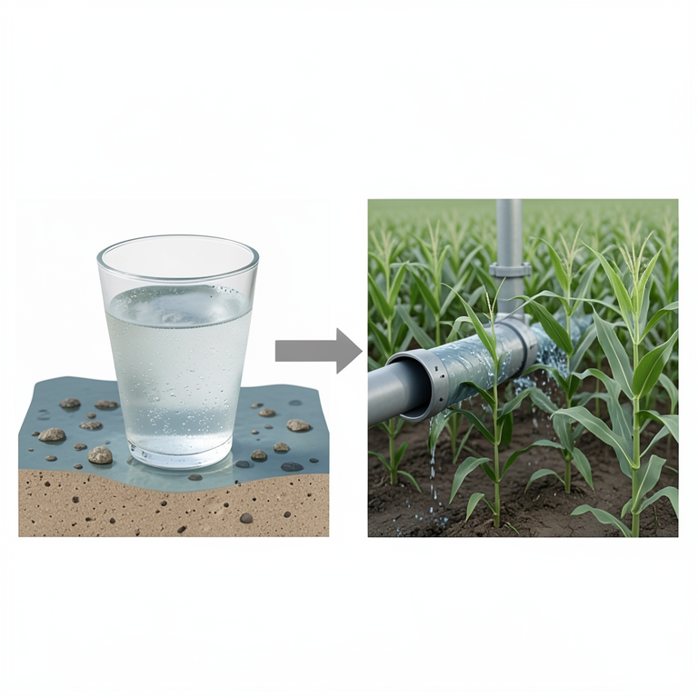 AI-generated conceptual illustration (Oguta Lake water and agricultural crops). It explains the idea and does not show study data.