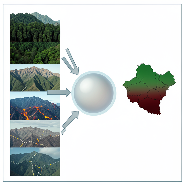 AI-generated conceptual illustration (The landscape of Arghakhanchi district, Nepal). It explains the idea and does not show study data.