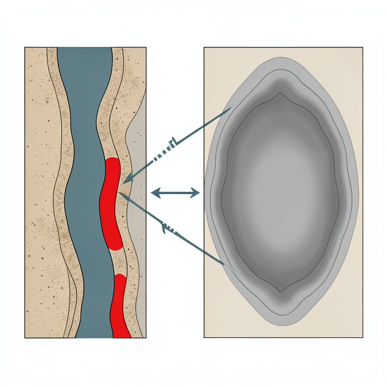 AI-generated conceptual illustration (Alluvial soil deposits in a river valley basin). It explains the idea and does not show study data.