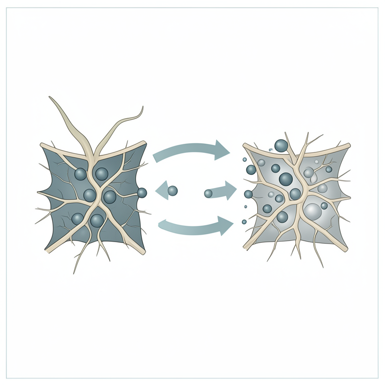 AI-generated conceptual illustration (ornamental plant root tissue). It explains the idea and does not show study data.