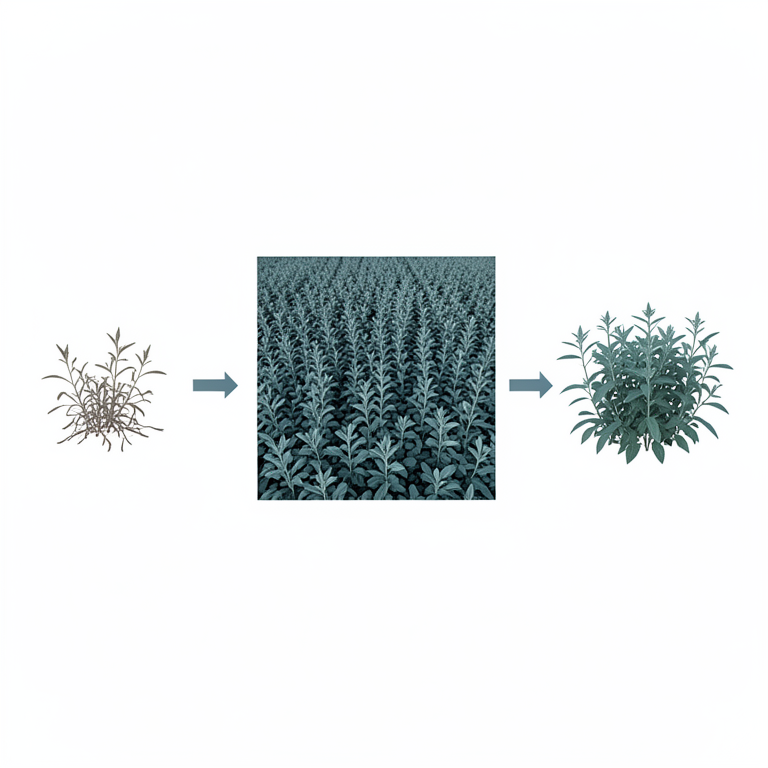 AI-generated conceptual illustration (black gram plants in a field). It explains the idea and does not show study data.
