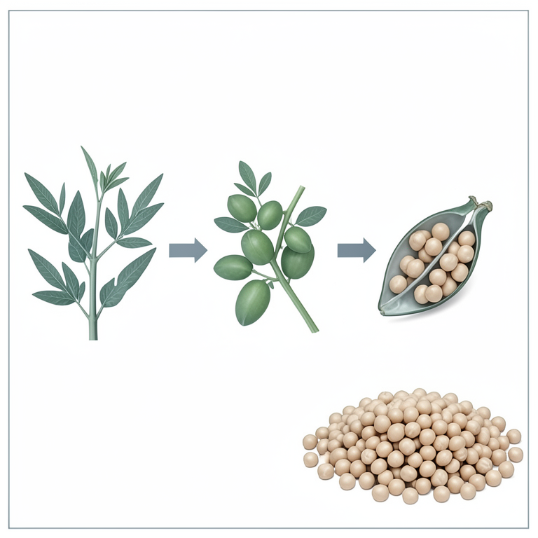 AI-generated conceptual illustration (chickpea plants (Cicer arietinum L.)). It explains the idea and does not show study data.