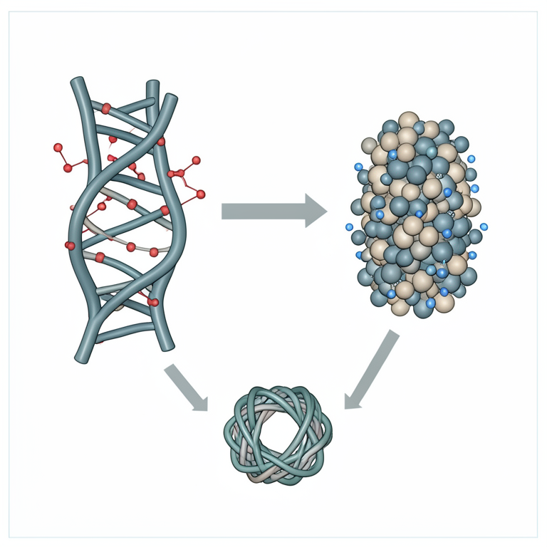 AI-generated conceptual illustration (mammalian chromatin and nucleosomes). It explains the idea and does not show study data.