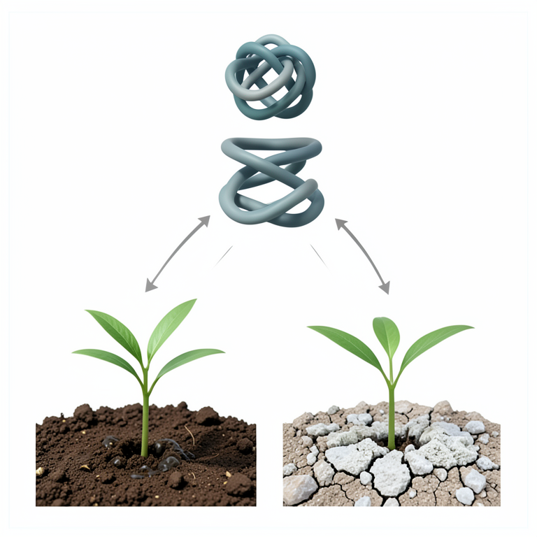 AI-generated conceptual illustration (Sorghum seedlings). It explains the idea and does not show study data.