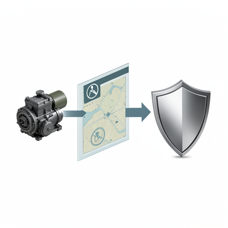 AI-generated conceptual illustration (Military hardware and equipment). It explains the idea and does not show study data.