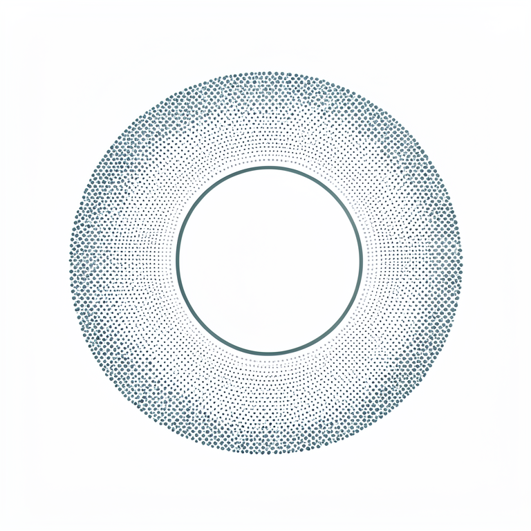 AI-generated conceptual illustration (A circular two-dimensional mathematical domain with a concentric inner circular interface). It explains the idea and does not show study data.