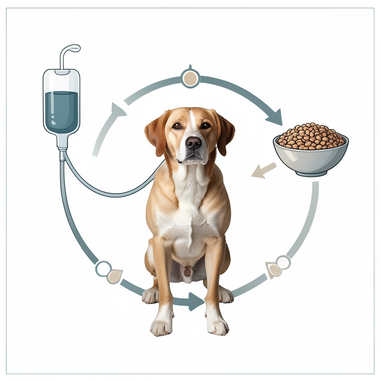 AI-generated conceptual illustration (a domestic dog). It explains the idea and does not show study data.