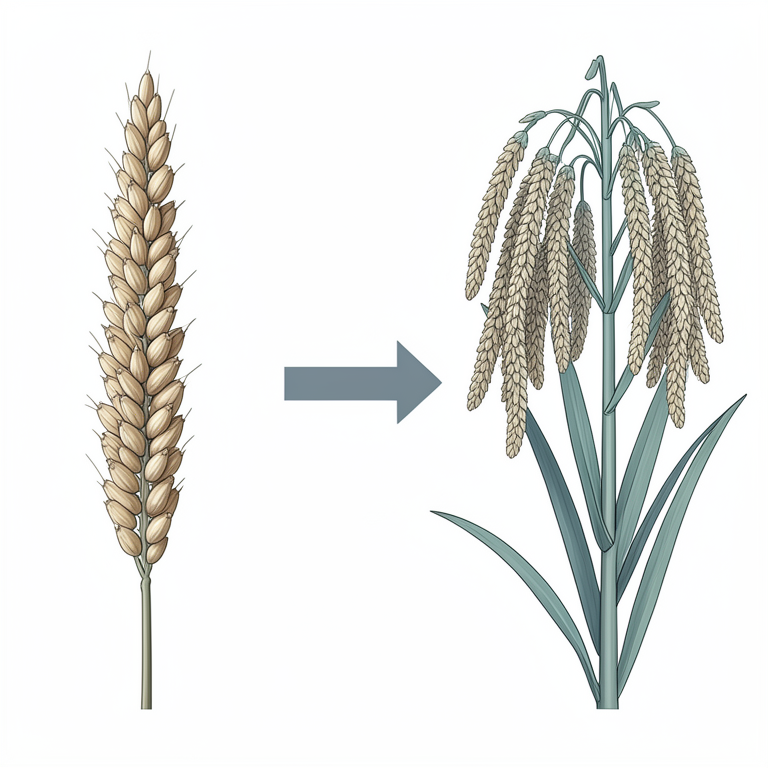 AI-generated conceptual illustration (pearl millet plants). It explains the idea and does not show study data.