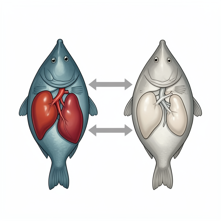AI-generated conceptual illustration (Air-breathing fish Clarias batrachus). It explains the idea and does not show study data.