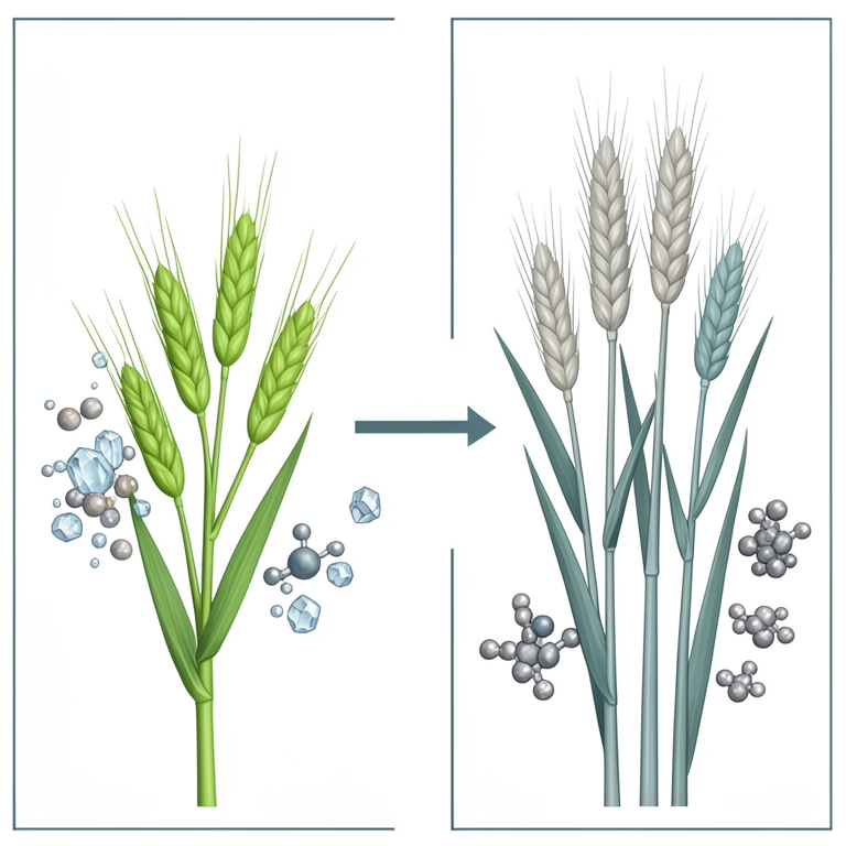 AI-generated conceptual illustration (barley plants). It explains the idea and does not show study data.