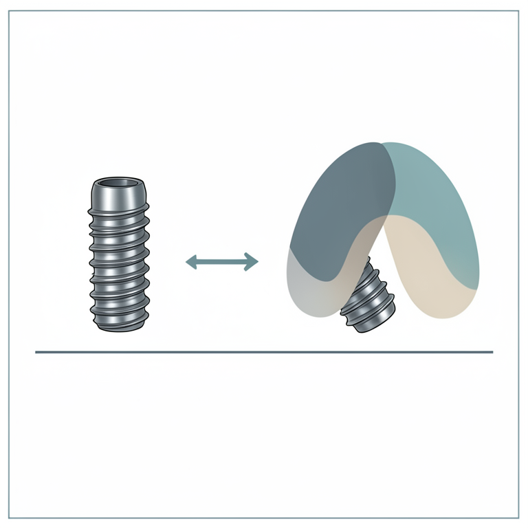 AI-generated conceptual illustration (a mechanical steel bolt under tension). It explains the idea and does not show study data.