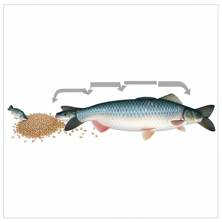 AI-generated conceptual illustration (Catla catla fingerlings). It explains the idea and does not show study data.