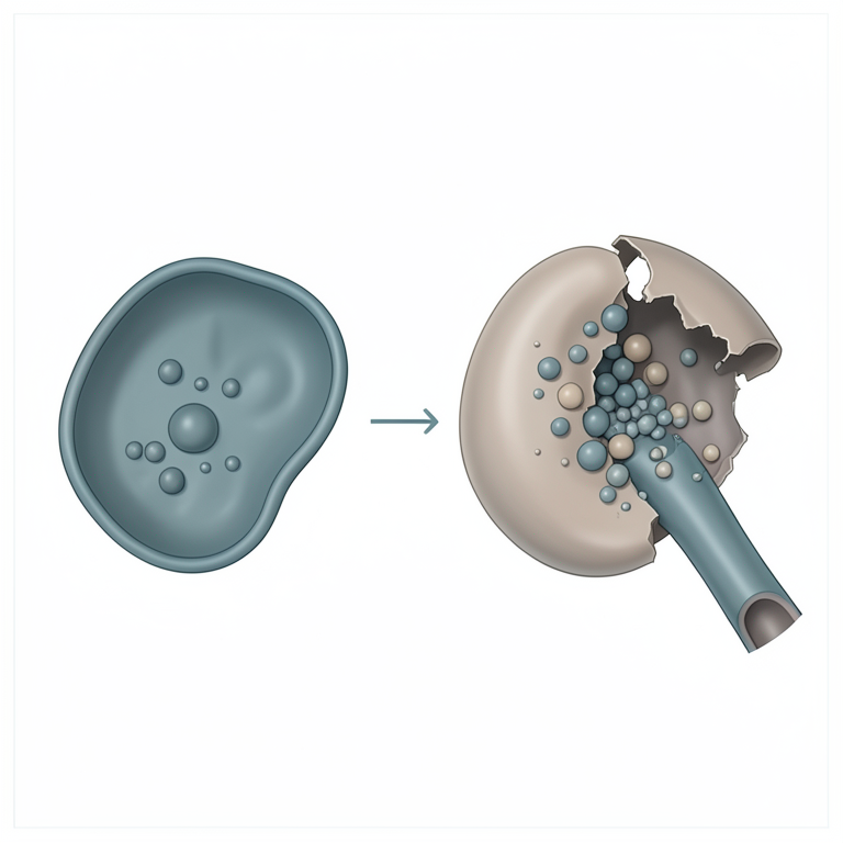 AI-generated conceptual illustration (human hepatocyte and blood vessel). It explains the idea and does not show study data.