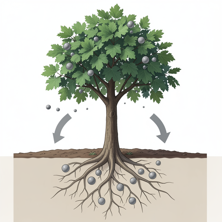 AI-generated conceptual illustration (mulberry tree). It explains the idea and does not show study data.